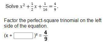 Factor the perfect-square trinomial on the left side of the equation.