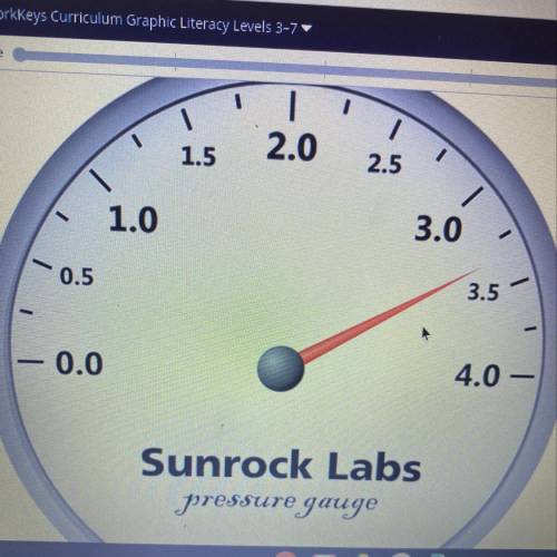 How much is each tick mark worth in the pressure gauge pictured?

A. 0.25 units 
B. 0.4 units 
C.