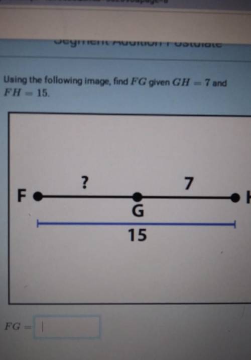 Using the following image, find FG given GH = 7 and FH = 15.
