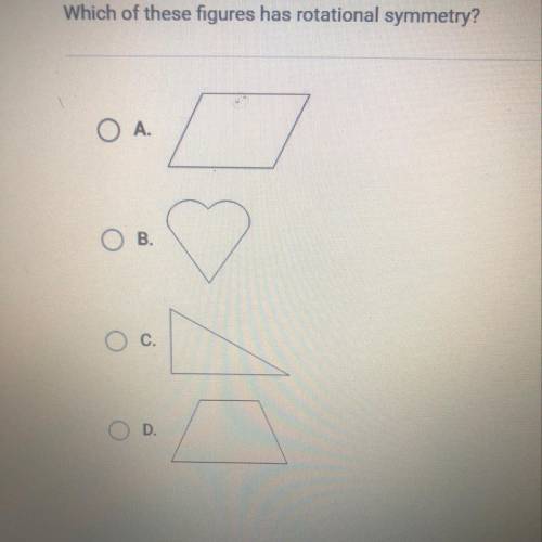 Which of these figures has rotational symmetry?