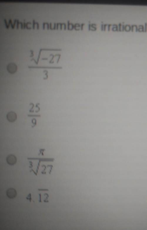 Pllzz help which number is irrational