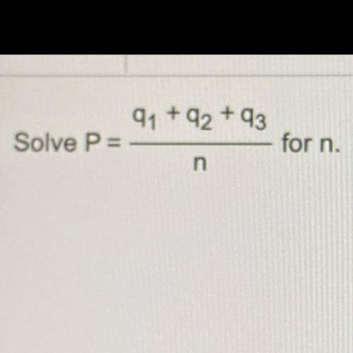 Solve for n :) pic included!