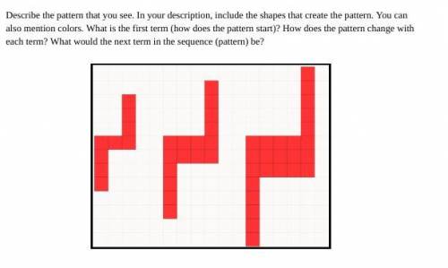 Describe the pattern that you see. In your description, include the shapes that create the pattern.