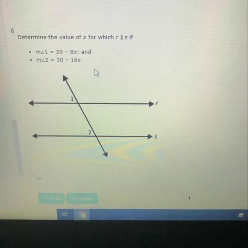 Determine the value of x for which rls if
A)10
B)0.75
C)1.25
D)20