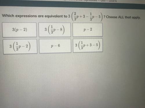 Helppp math equivalent linear expressions