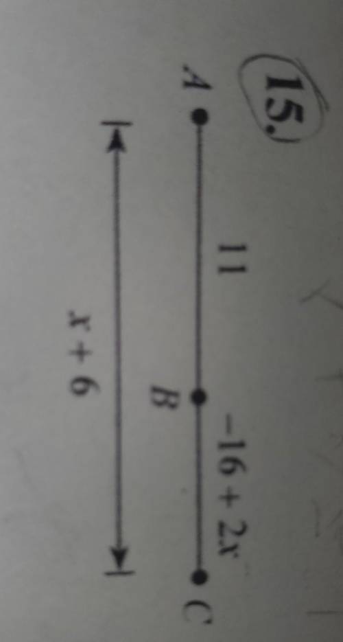 Please find the indicated length or solve for x