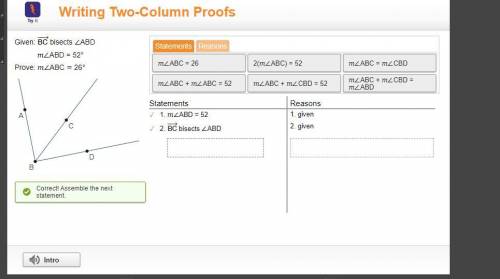 Write a two column proof