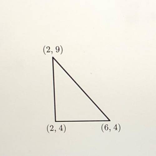 For the right triangle shown, explain why both the distance formula and the Pythagorean Theorem can