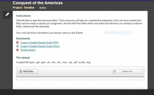 Conquest of the americans. Click the links to open the resources below. These resources will help y