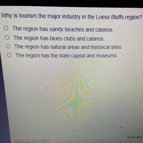 Why is tourism the major industry in the Loess Bluffs region?