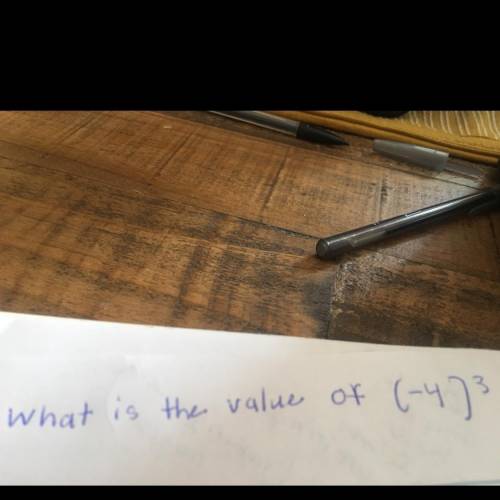 What is the value of (-4)-3?
1
64
O
1
12
- - -
1
64
X
12