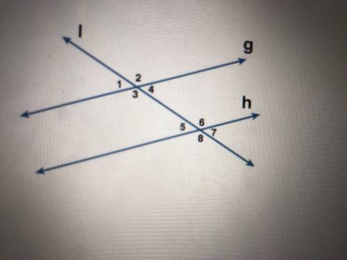 Which statement about the angles in the diagram must be true?

A. ∠5 and ∠8 are congruent. B.∠2 an