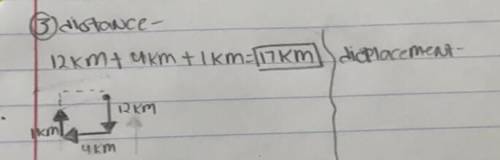 I need to know the displacement for the 12km+4km+1km= 17km