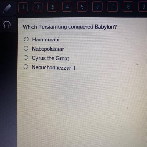 Which Persian king conquered Babylon?

O Hammurabi
Nabopolassar
Cyrus the Great
Nebuchadnezzar ||