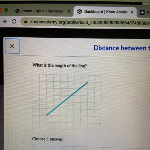 HELP! What is the length of the line?
Choose 1 
A 11
B 61
C 8
D 11