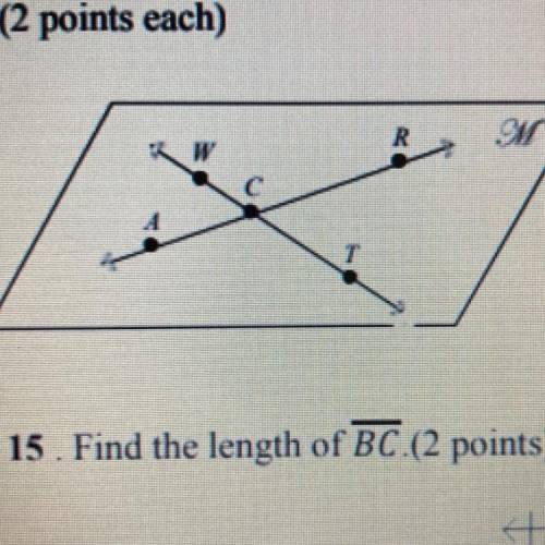 Use the figure below to answer questions 10-14. Be sure to use the correct notation for your answer