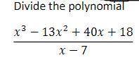 Divide the polynomial