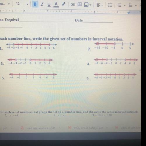 Number set in interval notation ?