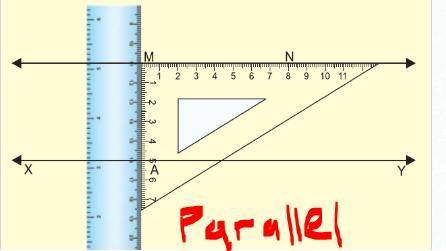 Describe at least two differences between constructing parallel lines in constructing perpendicular