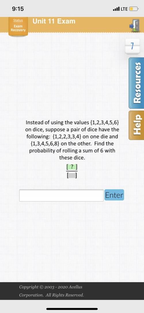 Instead of using values on dice suppose a pair of dice have the following