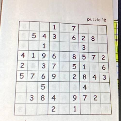 9x9 sudoko puzzle 
——————————-