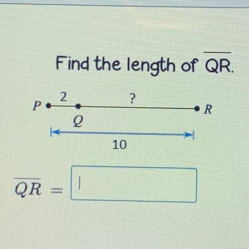 Find the length of QR.
pleaseeee