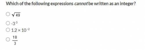Which of the following expressions cannot be written as an integer?