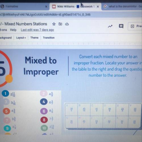 How to make the mixed number to an improper number