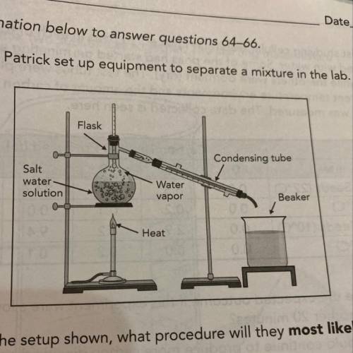 Which best explains how this procedure will separate the parts of the mixture?

A. These materials