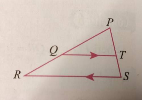 In the PRS triangle on the side, QT and RS are two parallel vectors. Given PT: TS = 5: 3, express S