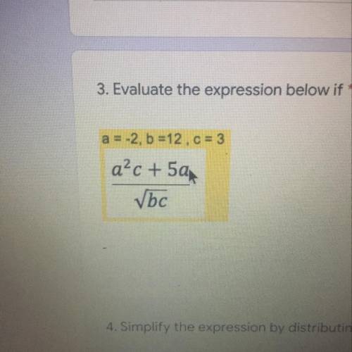 I need help evaluating this equation?