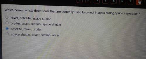 Which correctly lists three tools that are currently used to collect images during space exploratio