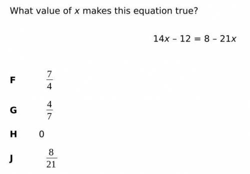 BRAINLIEST I PROMISE

HELP PLEASE VERY SIMPLE PLEASE THANK YOU:) What value of x makes this equati