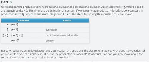 Now consider the product of a nonzero rational number and an irrational number. Again, assume x = ,