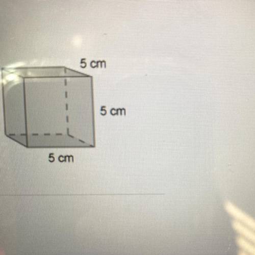 What is the volume of this box in cubic centimeters?

A.10 cm3
B.5 cm3
C.25 cm3
D.125 cm3