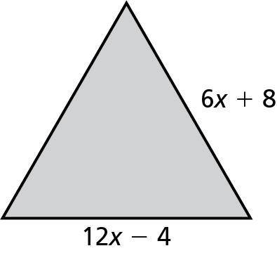 Item 4 Find the perimeter of the equilateral triangle. The perimeter is Item 4 Find the perimeter o