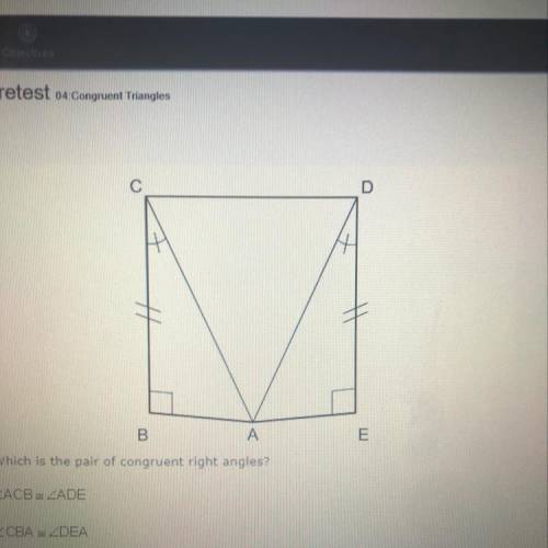 Which is the pair of congruent right angles?