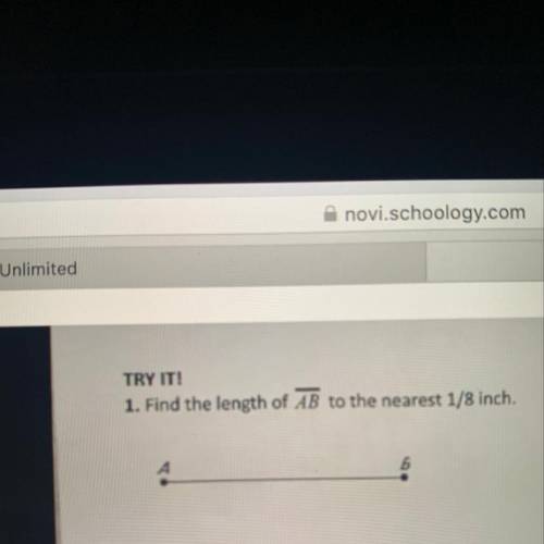 Find the length of AB to the nearest 1/8 inch.