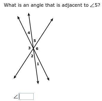 What is an angle that is adjacent to ∠5?