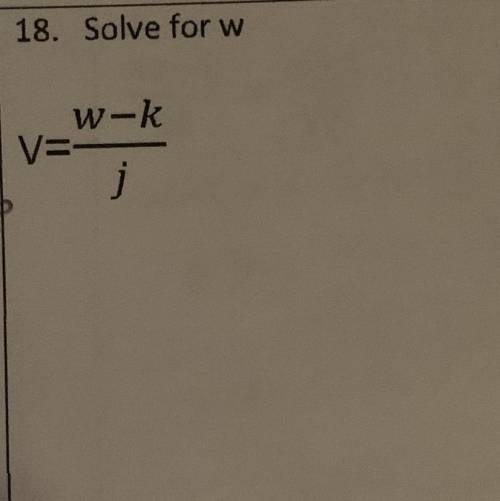 Solve for w (I need an answer ASAP with step by step solution)