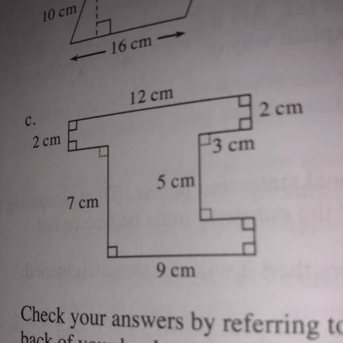 Can anyone explain to me how to do this. Find the area of question C

12 cm
72cm
3 cm
5 cm
7 cm
9