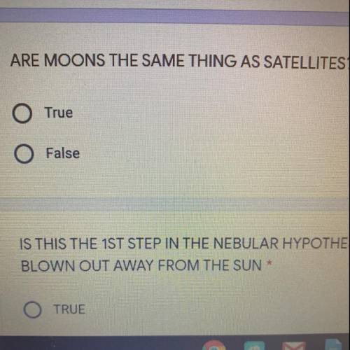 Please help on the first one that talks about the moon