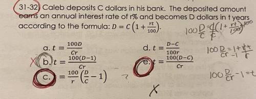 please see image above. can someone please explain how C and E are correct? i don’t understand beca