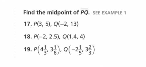 Find the midpoint of PQ