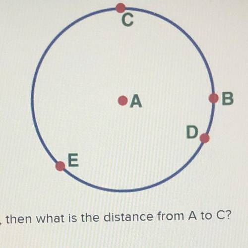 If the distance from A to B is 2 inches, then what is the distance from A to C?

1 inch
2 inches
3