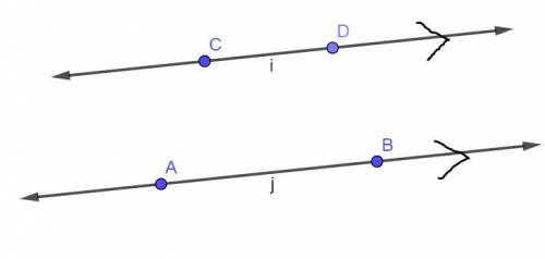 Which of the Following is true based on the diagram?

1 AB←→ ⊥ CD←→
2 AB←→ // CD←→
3 AB←→ ∦ CD←→