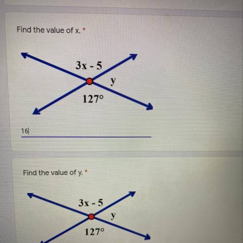 Find the value of x. *
I think I’m a little off