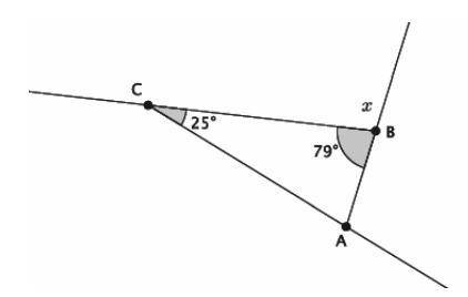 Find the measure of angle x.