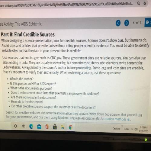 Use sources that end in.gov, such as CDC.gov. These government sites are reliable sources. You can