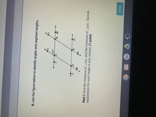 Part 4 Describe the term linear pair, give an example from the diagram above. Need answer ASAP!